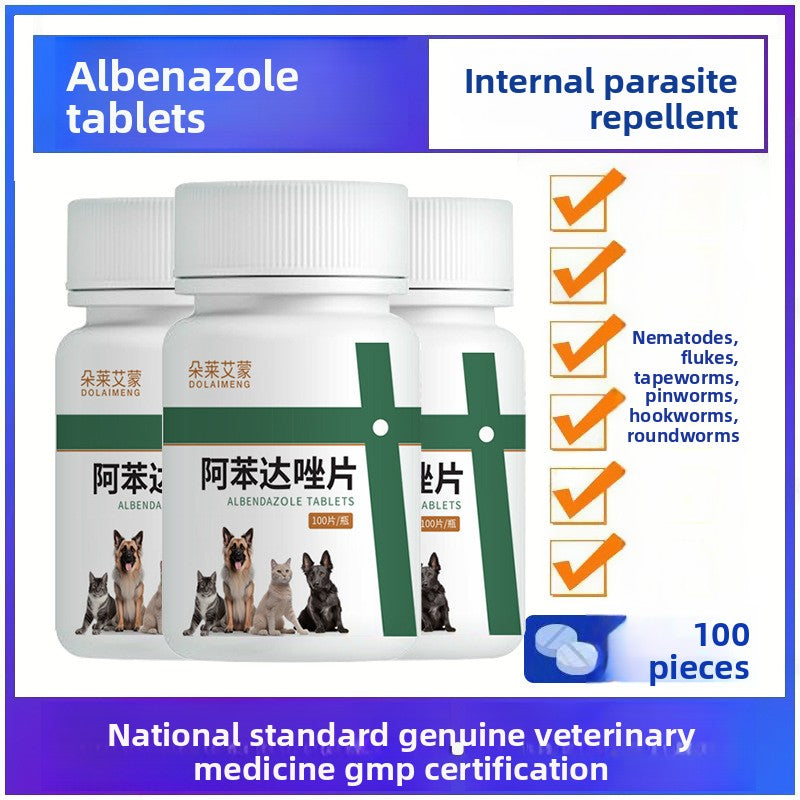 Dog Cat Internal Parasite Treatment Tablets