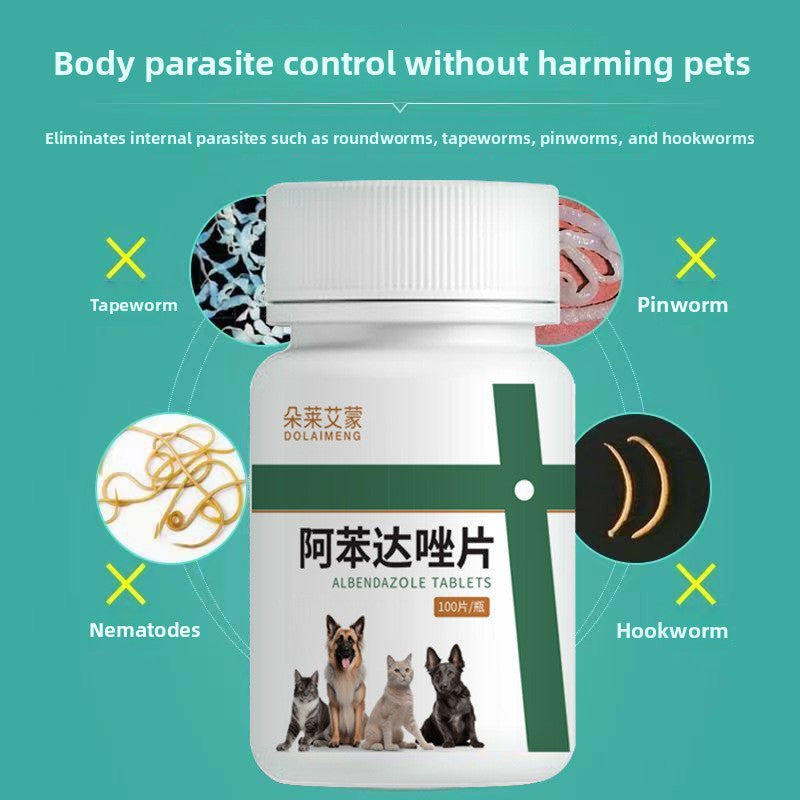 Dog Cat Internal Parasite Treatment Tablets