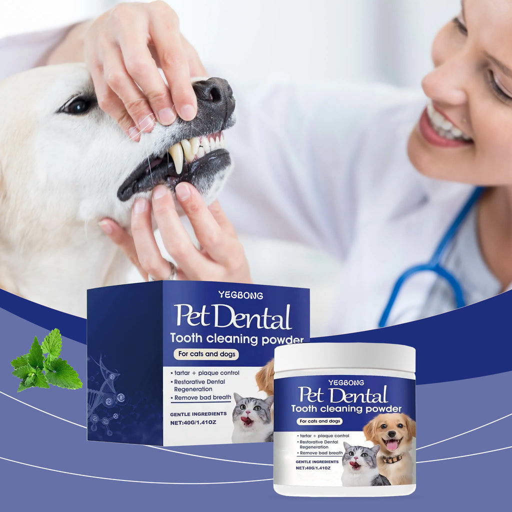 Pet Teeth Cleaning Powder for Stain and Tartar Removal