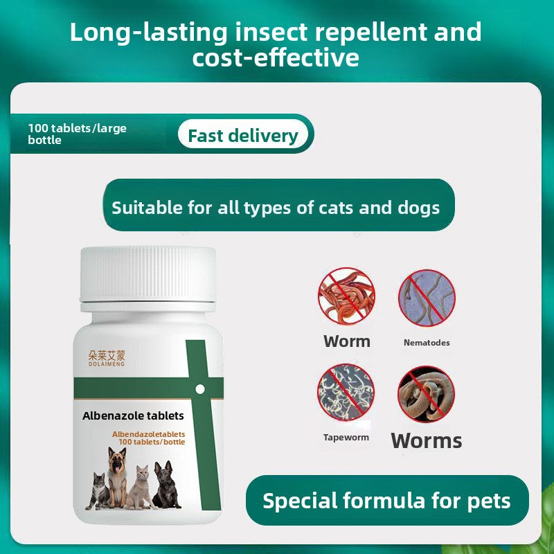 Dog Cat Internal Parasite Treatment Tablets