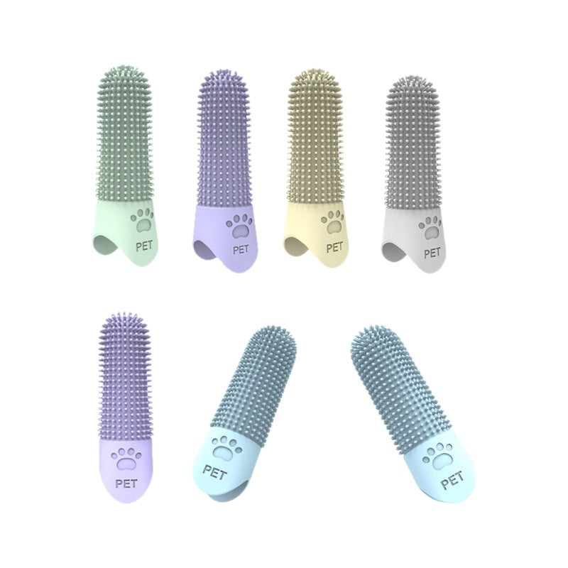 Silicone Pet Finger Toothbrush for Oral Cleaning
