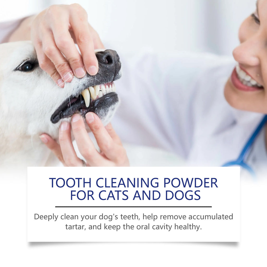 Pet Teeth Cleaning Powder for Stain and Tartar Removal