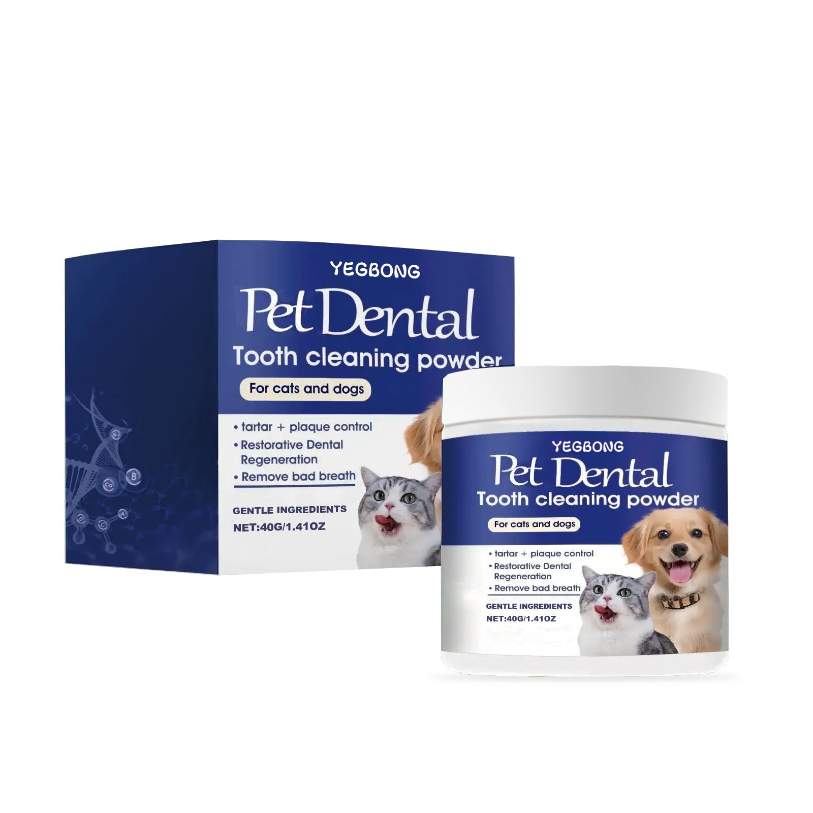 Pet Teeth Cleaning Powder for Stain and Tartar Removal